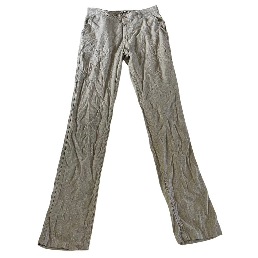 NWT Taylor Stitch Linen Silk Cotton Easy Pant Olive Herringbone Sz 29 Drawstring